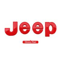 ABS Automobilio Priekinio Variklio Dangčio Emblema Šoninė Kėbulo Galinės Bagažinės Dalis Jeep Logotipo Ženklelis Grand Ženklelis Cherokee Wrangler Renegade Compass JK Patriot raudona