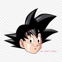 Pleistukai drabužiams, krepšiui, lygintuvu tvirtinami terminiai lipdukai, Goku galva, Goku šortų raštas, plaunami, šilumos perdavimo black