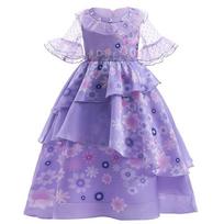 Isabelos kostiumas mergaitėms Fantastiška vasarinė suknelė Cosplay princesės pasipuošimas 110cm violetinė