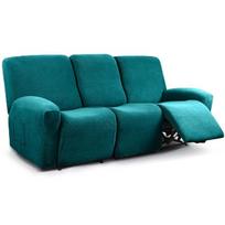 Poliarinio fliso atlošiamo krėslo užvalkalai Fotelis Tinginys Atlošiamas Sofa Užvalkalai Neslystantys Namų Dekoracija Atlošiamo krėslo užvalkalai 3 vietų 1 Seat black