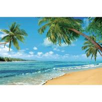 Mėlynojo vandenyno paplūdimio fonas saulėlydis atogrąžų palmės bangos smėlio nuotraukos fonas vasaros atostogų vakarėlio fotografijos rekvizitai 150X150cm