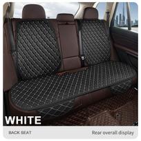 SEAMETAL automobilio sėdynės užvalkalas dirbtinės odos sėdynės pagalvėlė su atlošu kvėpuojančia automobilio sėdynės apsauga back seat balta/juoda