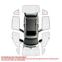 Automobiliniai saulės skydeliai Volkswagen VW Touran 5T MK2 2015~2024 Pilnai dengiantys langų saulės skydelio uždangalai Priekinio galinio stiklo kilimėlis Aksesuarai white