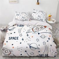 Animacinis astronautas kosmoso patalynės komplektas paaugliams berniukams namams 23 dalių antklodės užvalkalas ir pagalvių užvalkalai Viengulis Twin King Antklodės užvalkalų komplektas 70x133cm 2pcs