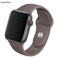 Silikoninis dirželis Apple laikrodžio apyrankei 41 mm 44 mm 38 mm 45 mm 40 mm 42 mm kvėpuojanti laikrodžio apyrankė iWatch Series 7 6 5 4 3 2 1 38  40 41 mm M-L black