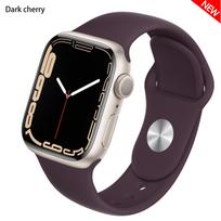 Silikoninis dirželis Apple laikrodžio apyrankei 41 mm 44 mm 38 mm 45 mm 40 mm 42 mm kvėpuojanti laikrodžio apyrankė iWatch Series 7 6 5 4 3 2 1 38 40 41 mm S-M blue