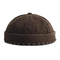 Vintage Docker Cap Brimless Hat Skullcap Retro Cotton Adjustable Soild Color Summer Autumn Spring Hip Hop Fashion ruda