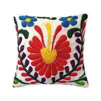 Madingas Meksikietiškas Otomi Viva Pagalvės užvalkalas 45x45cm Aksominis Meksikos Gėlių Tekstūros Pagalvės užvalkalas Sofai Kvadratinis Pagalvės užvalkalas Namų Dekoras 45x45cm 18x18in