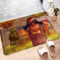 Strategy Game Hello Neighbor Hallway Carpet Non-Slip Laundry Room Mat Laundry Decor Balcony Child Living Room Toilet Rug 40x60 cm brown