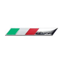 Automobilio stiliaus emblema 3D aliuminio Italijos logotipas Vėliavėlės lipdukai Dekoravimo priedai Fiat 500 Abarth Punto Panda Bravo Tipo Ducato white