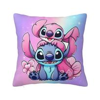 Individualūs Lilo ir Stitch animacinių filmukų pagalvių užvalkalai Dekoras Namams Kawaii Disney Anime Modernus pagalvės užvalkalas Minkštas pagalvės užvalkalas 18x18Inch