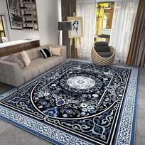Persian Style Area Rugs Intricate Medallion Design Blue Black Beige Colors for Elegant Living Room Decor 40x60cm gray