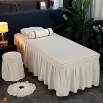 Individualus dydis su skylute Grožio salono masažo stalo paklodė Sijonas lovai Odai draugiška paklodė SPA pilnas užvalkalas Funda Camilla Pillowcase smėlis