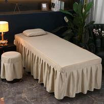 Individualus dydis su skylute Grožio salono masažo stalo paklodė Sijonas lovai Odai draugiška paklodė SPA pilnas užvalkalas Funda Camilla Pillowcase beige