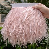 Feather1 Meter/lot Ostrich Feather Trim 10-22cm for Sewing Dress Costume Carnival Wedding Decoration DIY Craft Hair Accessories 1ply 10-15cm white