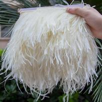 Feather1 Meter/lot Ostrich Feather Trim 10-22cm for Sewing Dress Costume Carnival Wedding Decoration DIY Craft Hair Accessories 1ply 10-15cm