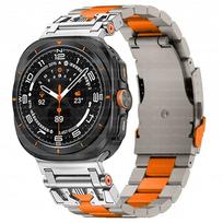 Titano prabangus dirželis Samsung Galaxy Watch Ultra 47mm, be tarpų, grandinėlės apyrankė Galaxy Ultra 47MM dirželio pakeitimo priedai Galaxy Watch Ultra black