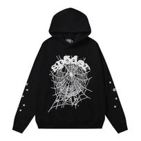 Aukštos kokybės hiphopo dainininko grafinis džemperis su voro paveikslėliu - Unisex, kasdienis ir universalus XL white