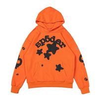 Aukštos kokybės hiphopo dainininko grafinis džemperis su voro paveikslėliu - Unisex, kasdienis ir universalus L orange