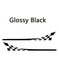 For Porsche 997 911 992  Taycan Panamera Boxster Accessories 2Pcs Car Side Door Stripe Skirt Racing Sticker Vinyl Sport Decal for Boxster black