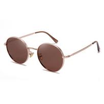 Steampunk Round Prescription Sunglasses UV400 Anti-glare Myopia Sun Glasses for Women Men Power 0 to -6.0 0 gray