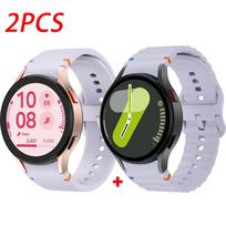 2 vnt. Samsung Galaxy laikrodžiui 7 dirželis 5Pro/6/4 classic 44mm 40mm Originalus silikoninis sportinis dirželis apyrankė correa Galaxy watch7 Dirželis Galaxy Watch 7 40 44 violetinė