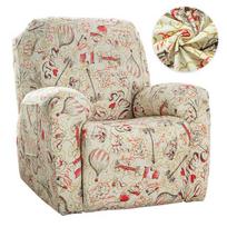 Floral Recliner Sofa Furniture Cover Stretch Reclining Sofa Furniture Slipcovers For Family Room Detachable Lazy Boy Relax Armchair Cover Home Decor 1 Seat gray