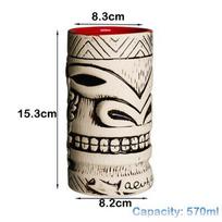 Tiki Puodeliai Keraminiai Havajų Luau Puodeliai Vakarėliui Gėrimų indai, Mieli egzotiški kokteilių taurės, Tiki Baras 250-660ml