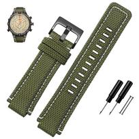 TIMEX Laikrodžio apyrankė TW2T76500 T2N721 T2N720 Sportinė Aukštos Kokybės Nailono Drobės Laikrodžio Dirželis Vyriškas Tide Compass 24×16MM Apyrankė 24.16mm black