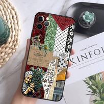P-Palestinos-F-Vėliavos Žemėlapio Telefono Dėklas Skirtas iPhone 17,16,15,14,13,12,Pro,Max,Plus,E,SE4,Air,Mini Juodas Minkštas Dėklas iPhone17
