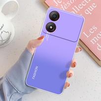 Dėklas ZTE Blade A34 Dėklas ZTE Blade A54 Dangtelis Madingas Skaidrus Apsauginis Minkšto Silikono Telefonų Dėklai ZTE Blade A34 A54 Coque Funda ZTE Blade A34 purple