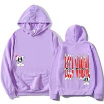 STAR BUNNY Hoodies ECCA VANDAL Graphic Print Sweatshirt Long Sleeve Women Pullovers Unisex Streetwear Casual Hooded Tops M pink