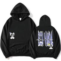 STAR BUNNY Hoodies ECCA VANDAL Graphic Print Sweatshirt Long Sleeve Women Pullovers Unisex Streetwear Casual Hooded Tops XL black