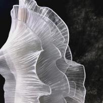 3D klostyta organzos nėrinių undinėlės suknelės audinys
