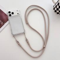 iPhone 17 Pro/16/15/14/13/12/11/XR Case with Square Hanging Dual Pull-Out Lanyard iPhone 12 Pro Max