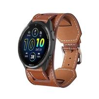 20mm 22mm Leather Strap for Garmin Forerunner 265 255 965 955 55 245 165 745 Bracelet Band Garmin Vivoactive 5 4/Vivomove Trend Forerunner 265 Music ruda