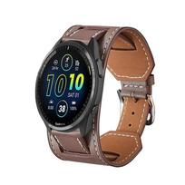 20mm 22mm Leather Strap for Garmin Forerunner 265 255 965 955 55 245 165 745 Bracelet Band Garmin Vivoactive 5 4/Vivomove Trend For Width 20mm pilkšvai ruda