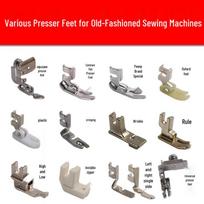 Senovinio dizaino siuvimo mašinos presavimo pėdelės rinkinys: Odos, Drugelio, Bijūno, Bitės ir Plastikinės parinktys Improved Metal Presser Foot