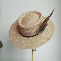 Unikali Fedora skrybėlė su povės plunksna Vyriška Suede Drop Top skrybėlė Moteriška Balta Šventinė Vyriška Platus kraštas Skrybėlė Hombre Sombrero Hombre 56 -58cm brown