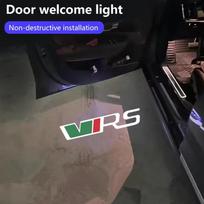 AWLV7 2 vnt. LED automobilio logotipo projektoriaus lempa Durų šešėlio žibintai Skoda VRS Octavia A5 MKII Hečbekui Universalui 2005-2008 2009 2020 2011 2012 2PCS gray