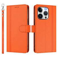 Wallet Case for iPhone 15 14 13 12 11 Pro Max X XS Max XR 8 7 6 Plus Cover Slim Flip Magnetic Clasp with Kickstand Shockproof iPhone 15 oranžinė