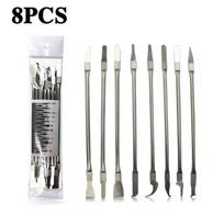 8pcs CPU IC Glue Remover Knife Mobile Phone Motherboard Chip Repair Edge Glue Removal Tools gray