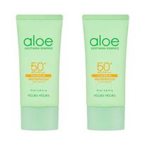 Holika Holika Aloe raminantis esencijos vandeniui atsparus apsauginis kremas nuo saulės SPF50+ PA++++ 70ml (3 Parinktys) #70ml x 2pcs