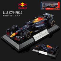 1:18 Oracle Red Bull Racing Rb19 Formulės 1 lenktyninis automobilis Maxas Verstappenas 1# Lieto metalo modelis Kolekcionuojami daiktai ir hobis black