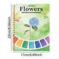 Flower Pattern Coil Coloring Sketchbook For Beginners Adults 1pcs mėlyna