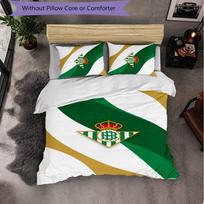 Real Betis Football 3 Piece Bedding Set Soft Duvet Cover Set with Pillowcases Printed Bedroom Decor Set for Home 135cm*200cm
