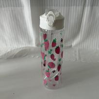 750ML Balta vandens gertuvė Estetiška Kawaii Braškių Lanko Pilnas Spaudinys Atsparus Išblukimui Moterims Kasdieniam Nešiojimui A1 gray