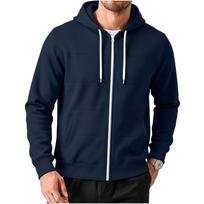 Men's Casual Zip-Up Hoodie Sweatshirt with Pockets for Everyday Wear L tamsiai mėlyna
