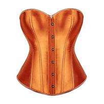 Moteriškas europietiško stiliaus vintažinis court kaulinis korsetas liekninantis juosmens treniruoklis Shapewear S oranžinė