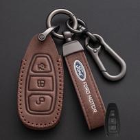 Odinė išmaniojo automobilio rakto dangtelis Ford Focus Mk3 Mk4 Fiesta Kuga Escape Edge Explorer Mondeo Ranger F-150 Mustang lipdukas black